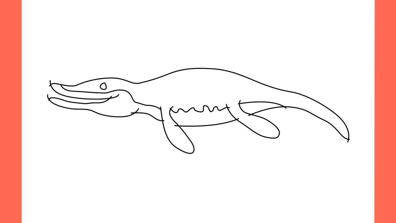 Tutoriel de dessin 161 Comment dessiner un Kronosaurus (6)