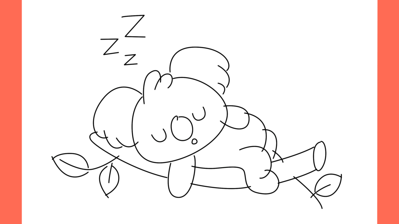 Comment dessiner un koala endormi sur une branche (12)