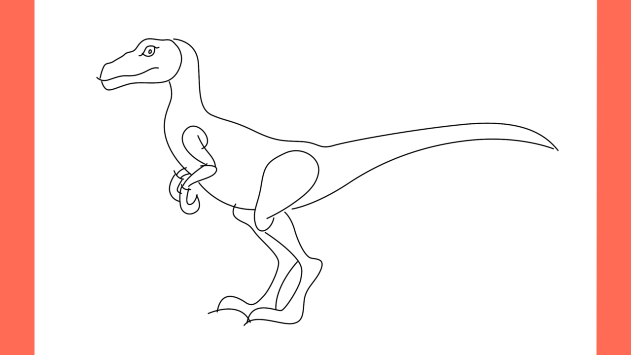 Tutoriel de dessin 170 Comment dessiner un Velociraptor (10)