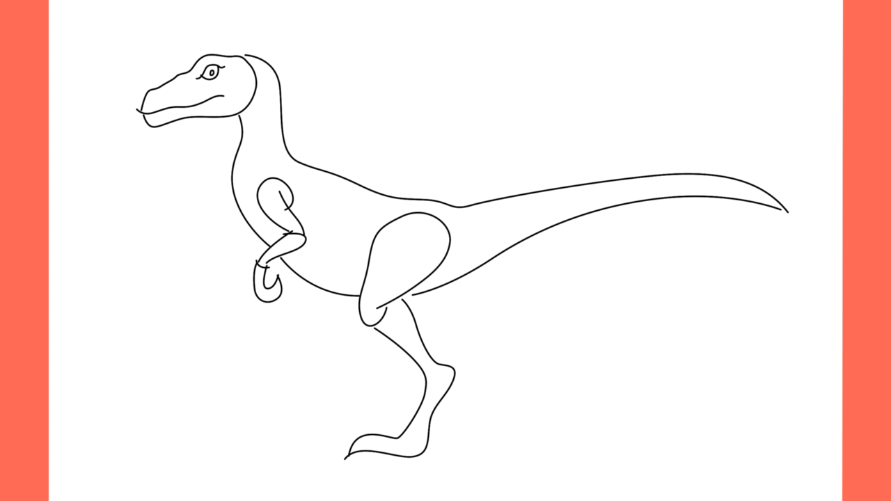 Tutoriel de dessin 170 Comment dessiner un Velociraptor (8)