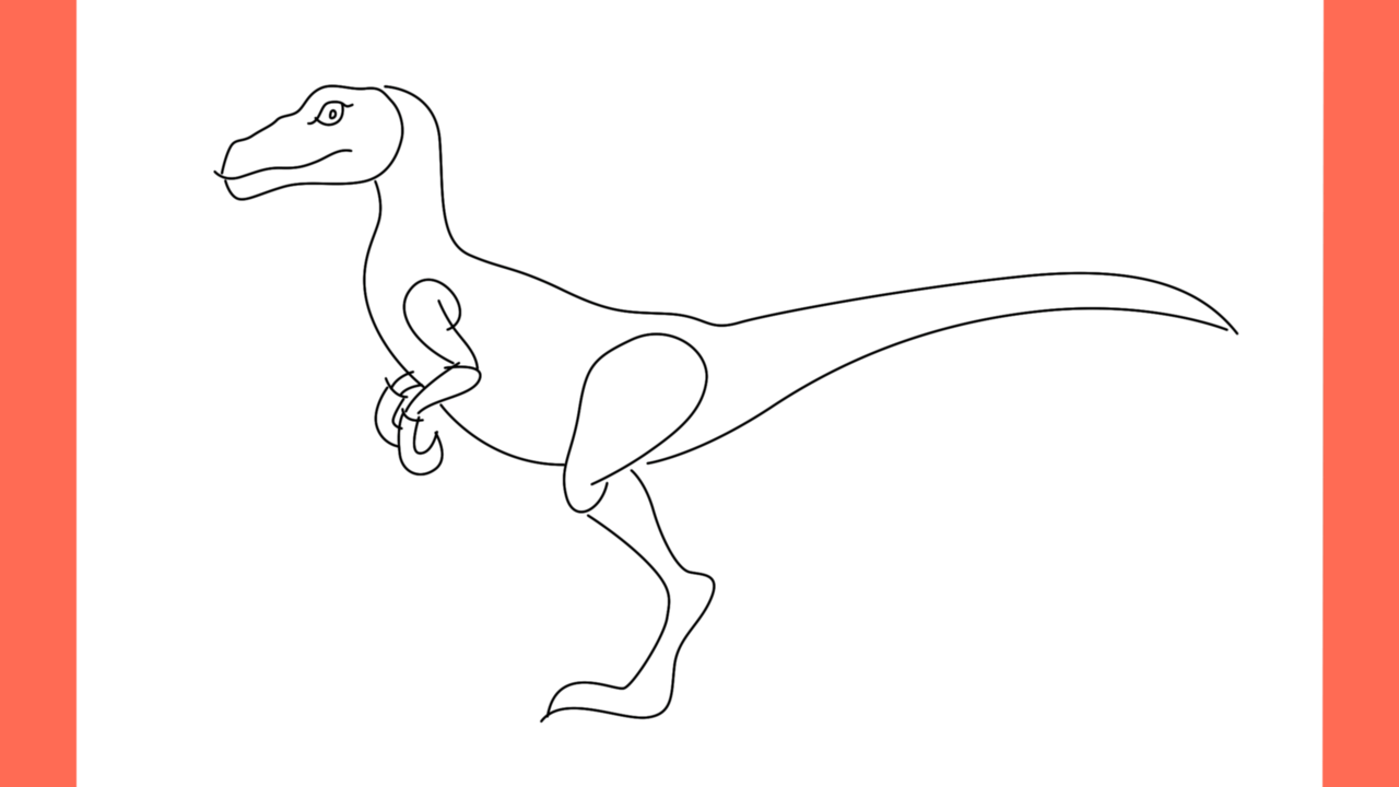 Tutoriel de dessin 170 Comment dessiner un Velociraptor (9)