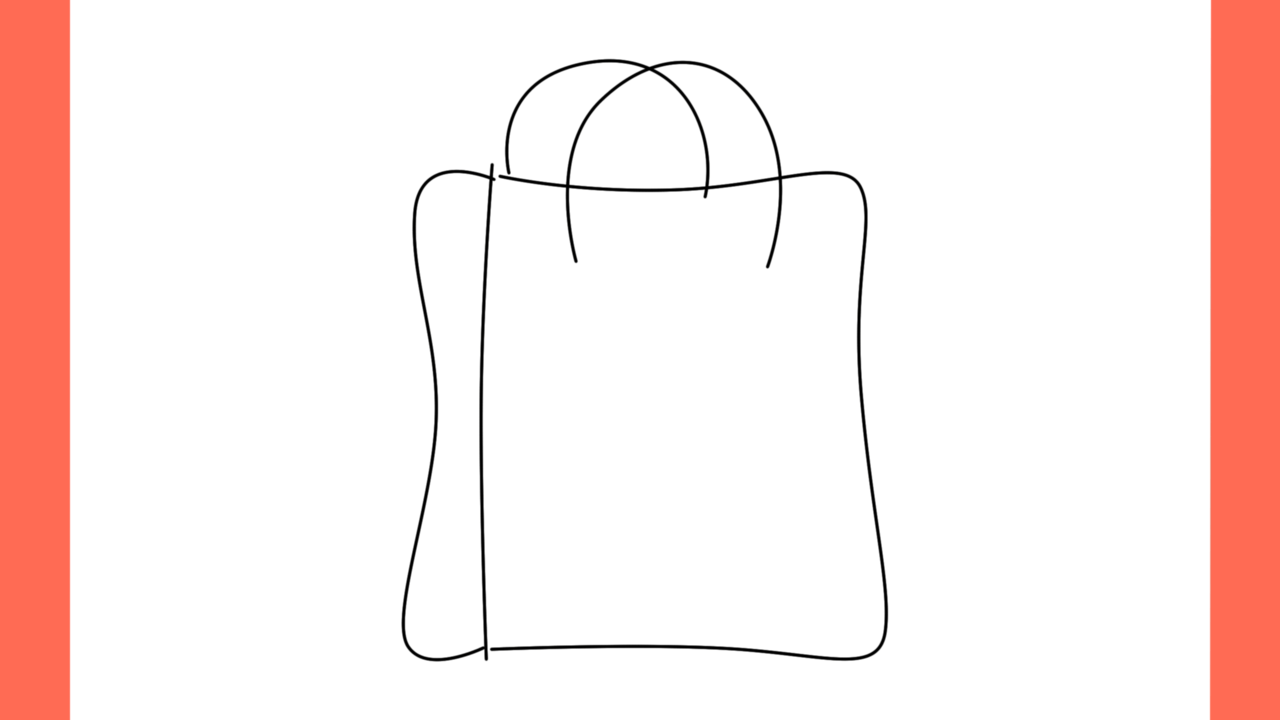 Tutoriel de dessin 173 Comment dessiner un sac de courses (4)
