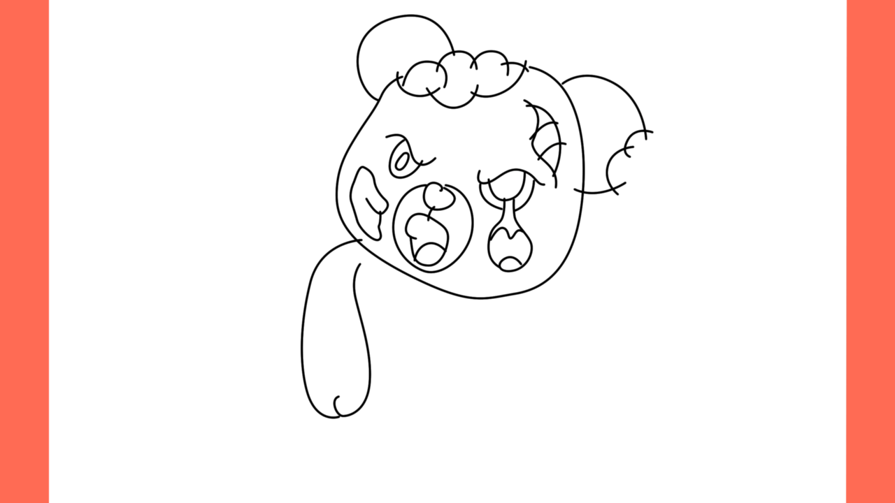 Tutoriel de dessin 176 Comment dessiner un ours en peluche zombie (11)