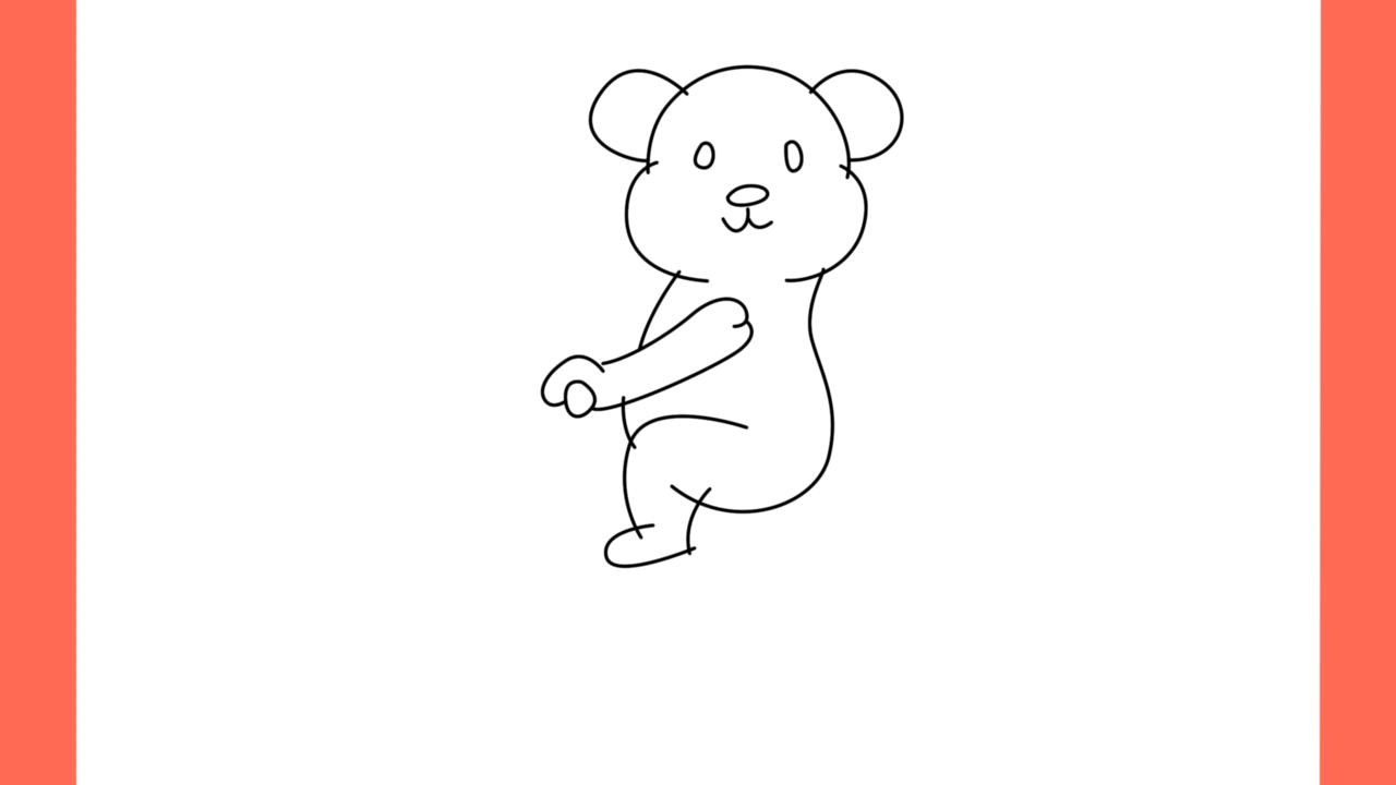 Tutoriel de dessin 177 Comment dessiner un ours en peluche sur un scooter (7)