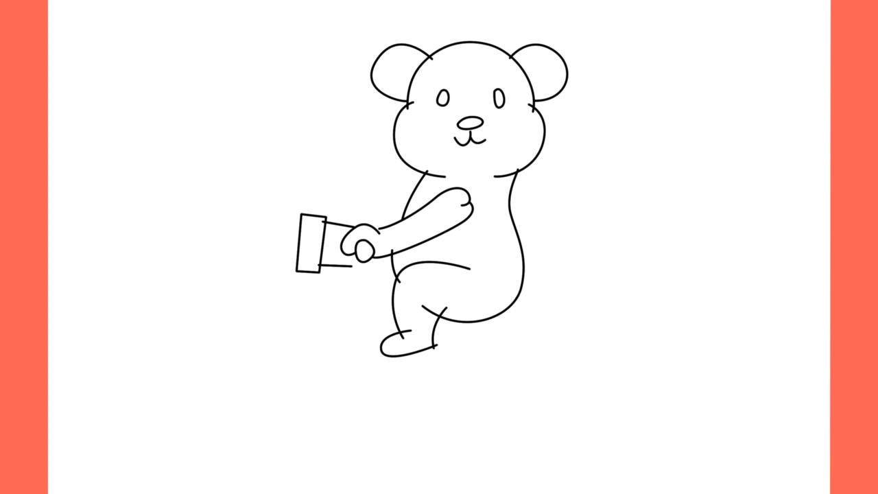 Tutoriel de dessin 177 Comment dessiner un ours en peluche sur un scooter (8)