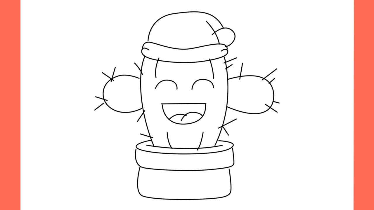 Tutoriel de dessin 183 Comment dessiner un cactus mignon (8)