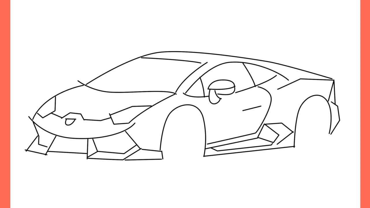 Tutoriel de dessin 186 Comment dessiner une voiture Lamborghini (13)