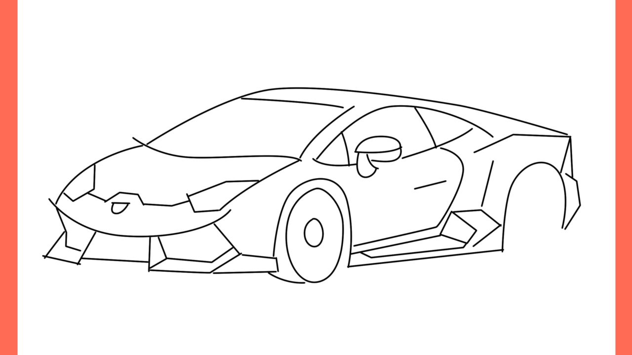 Tutoriel de dessin 186 Comment dessiner une voiture Lamborghini (14)