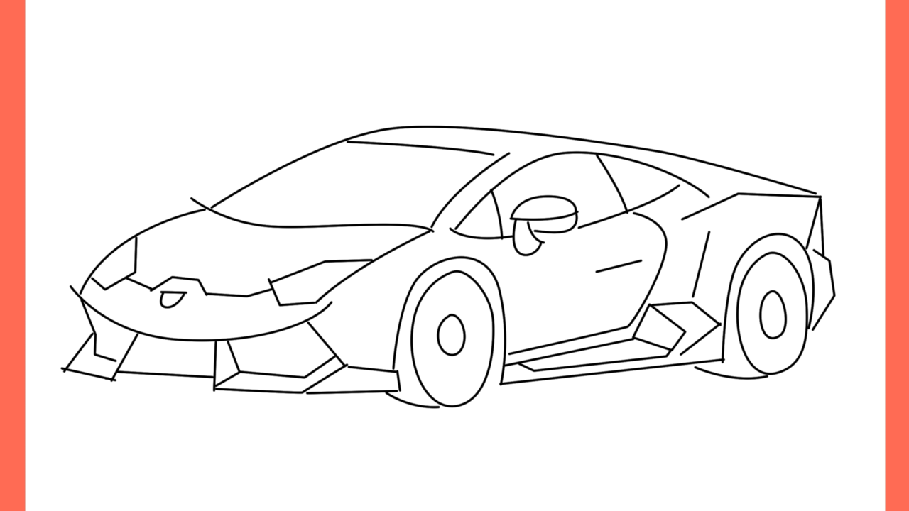 Tutoriel de dessin 186 Comment dessiner une voiture Lamborghini (15)