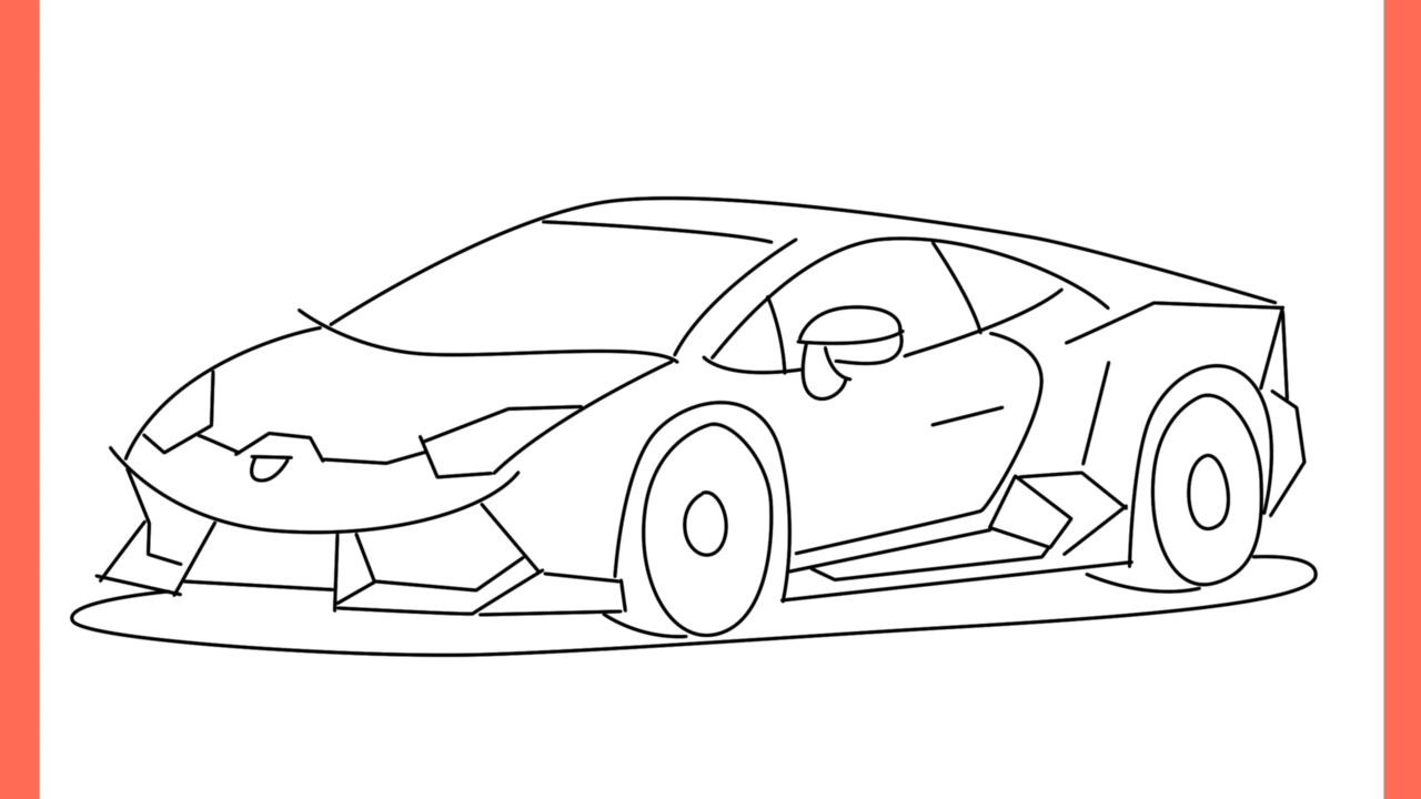 Tutoriel de dessin 186 Comment dessiner une voiture Lamborghini (16)