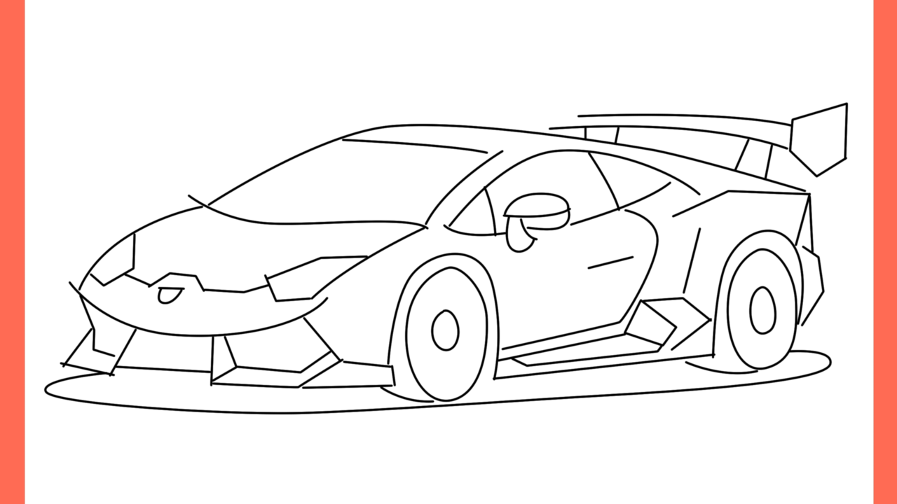 Tutoriel de dessin 186 Comment dessiner une voiture Lamborghini (17)