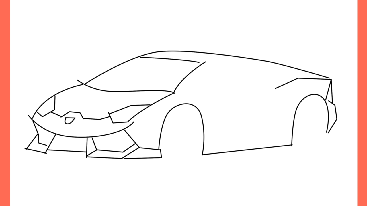 Tutoriel de dessin 186 Comment dessiner une voiture Lamborghini (9)