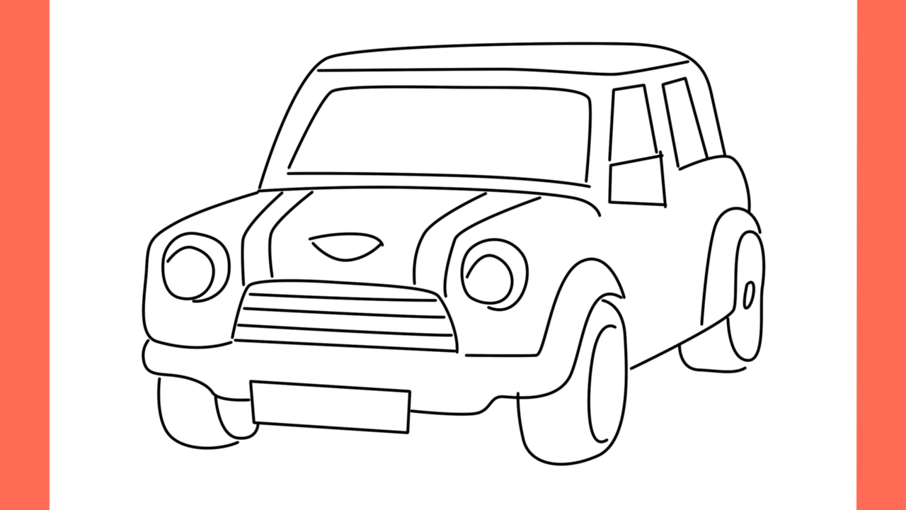 Tutoriel de dessin 188 Comment dessiner une voiture mini cooper (14)