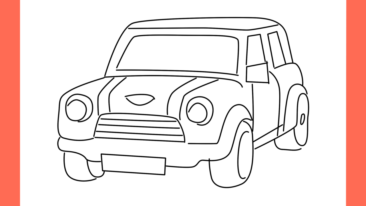 Tutoriel de dessin 188 Comment dessiner une voiture mini cooper (15)