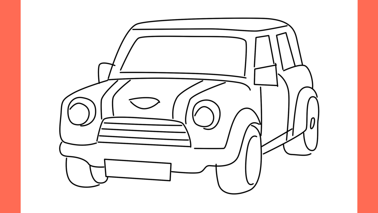 Tutoriel de dessin 188 Comment dessiner une voiture mini cooper (16)