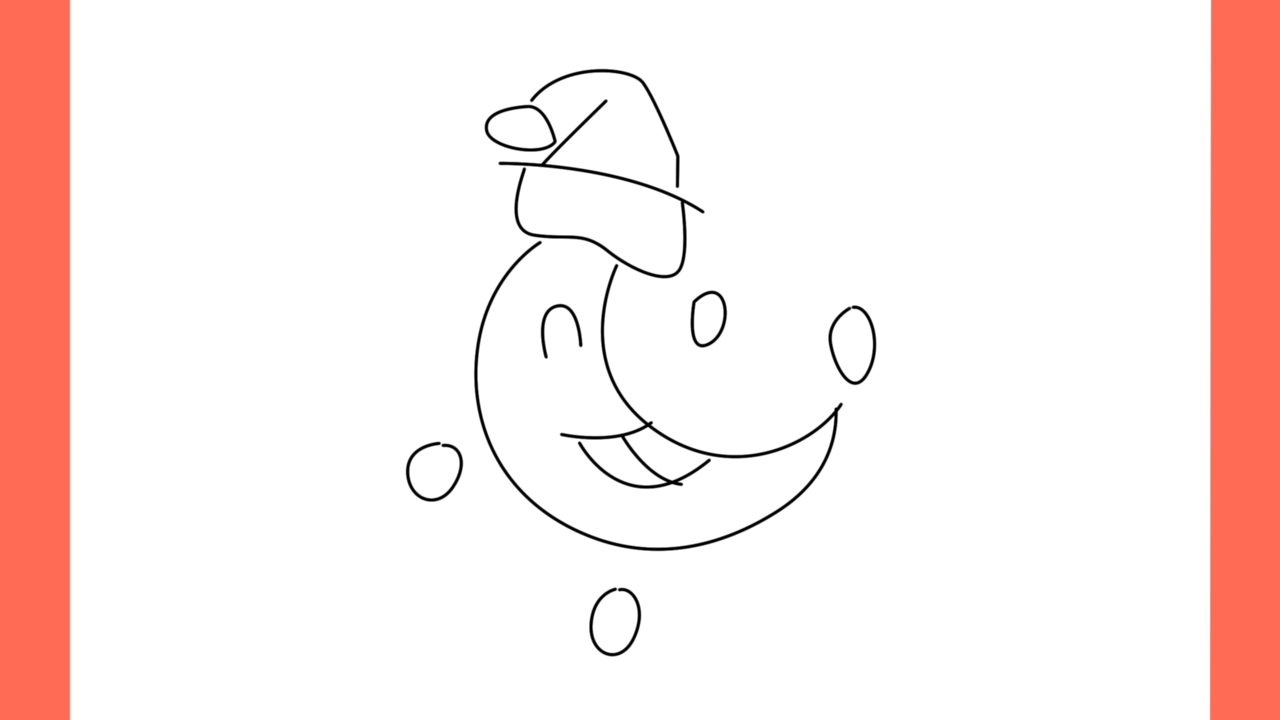 Tutoriel de dessin 196 Comment dessiner une lune qui court (6)