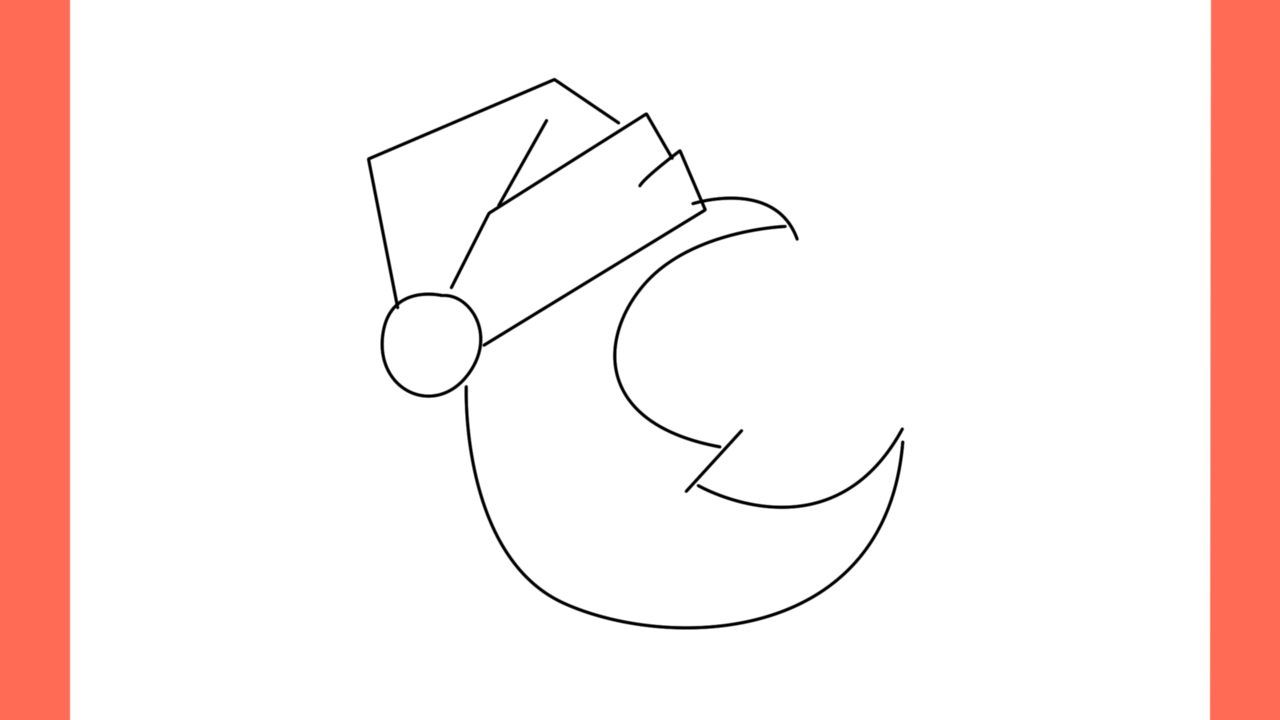 Tutoriel de dessin 198 Comment dessiner une lune endormie (5)